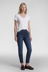 DARK BLUE RELAXED-FIT JEANS