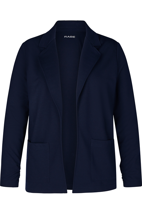 NAVY OPEN FRONT LAPEL CARDIGAN