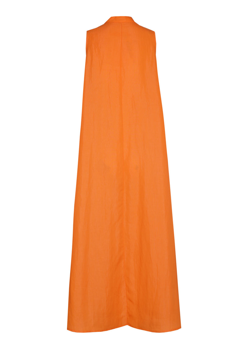 TANGERINE LOOSE MIDI DRESS