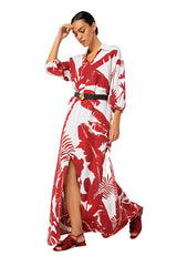BOTANICAL PRINT MAXI DRESS