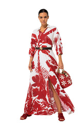 BOTANICAL PRINT MAXI DRESS