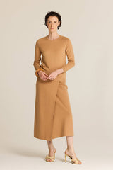 SAND RAGLAN SLEEVES KNITTED SWEATER
