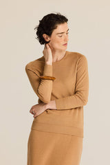 SAND RAGLAN SLEEVES KNITTED SWEATER
