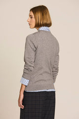 DIAMOND-PATTERNED TRICOLOR SWEATER