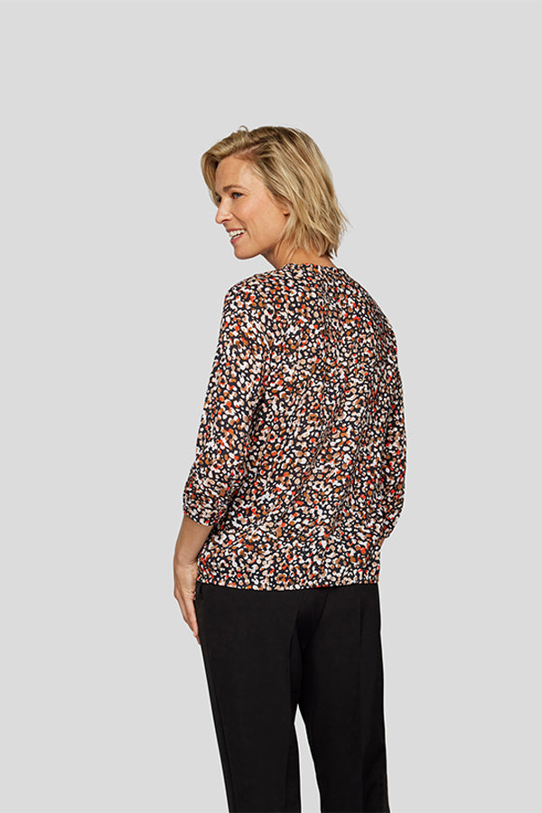 ABSTRACT PRINT BLOUSE