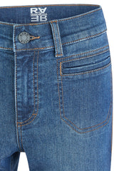 DECORATIVE STITCHING BOOTCUT JEANS
