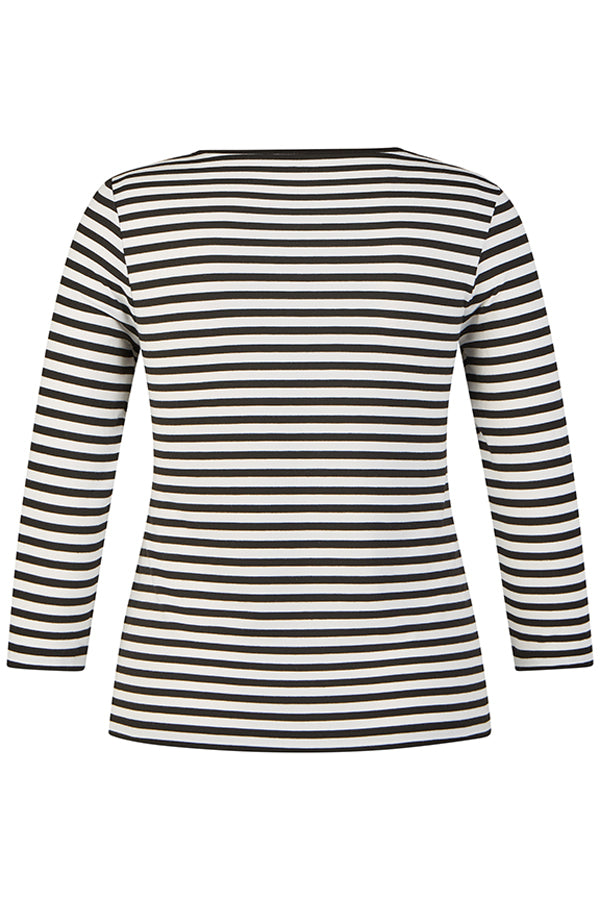 STRIPED GRAPHIC PRINT T-SHIRT