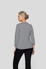 STRIPED GRAPHIC PRINT T-SHIRT