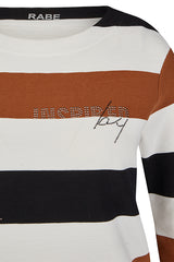 STRIPED "INSPIRED" T-SHIRT