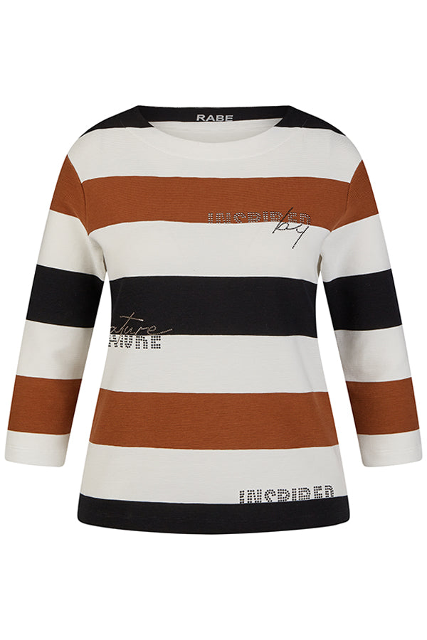 STRIPED "INSPIRED" T-SHIRT