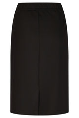 BLACK ZIPPED POCKET BASIC SKIRT