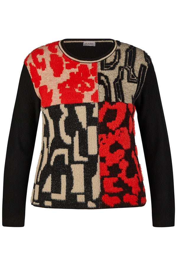 ABSTRACT PRINT SWEATER