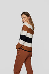 BROWN STRIPED SWEATER