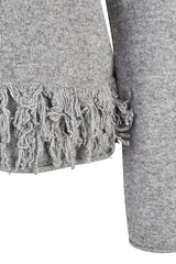 FRINGED HEM KNITTED SWEATER