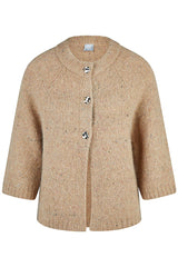ROUND NECK CHUNKY KNIT CARDIGAN