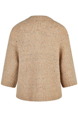 ROUND NECK CHUNKY KNIT CARDIGAN