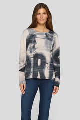 ABSTRACT PRINT LONG SLEEVE SHIRT
