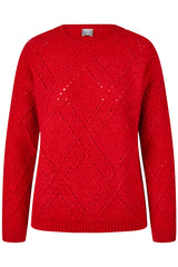 DIAMOND-KNIT SWEATER