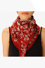 FAUST RED 100 SQUARE SCARF