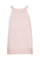NUDE SHOULDER DETAIL FINE KNIT TOP