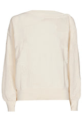 RELIEF PATTERN FINE KNIT SWEATER