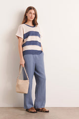 ADELY OVERSIZED STRIPED KNIT SWEATER