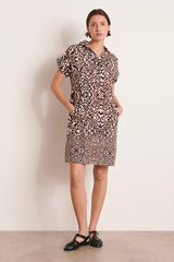 RAQUEL ABSTRACT PRINT SHORT DRESS