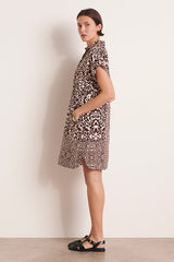 RAQUEL ABSTRACT PRINT SHORT DRESS
