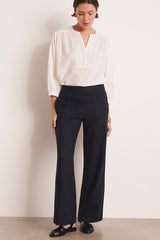 PEPPERONI NAVY BLUE WIDE-LEG TROUSERS