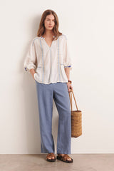 CRONOS EMBROIDERED BLOUSE