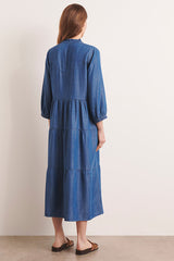 RITOURNELLE MIDI LENGTH RUFFLE DRESS