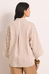 CYGNE-RAYE STRIPED BLOUSE