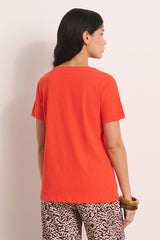 TZATZIKI ORANGE V-NECK T-SHIRT