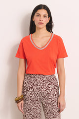 TZATZIKI ORANGE V-NECK T-SHIRT