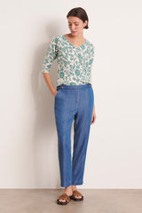 PRUNELLE ELASTICATED BACK TROUSERS