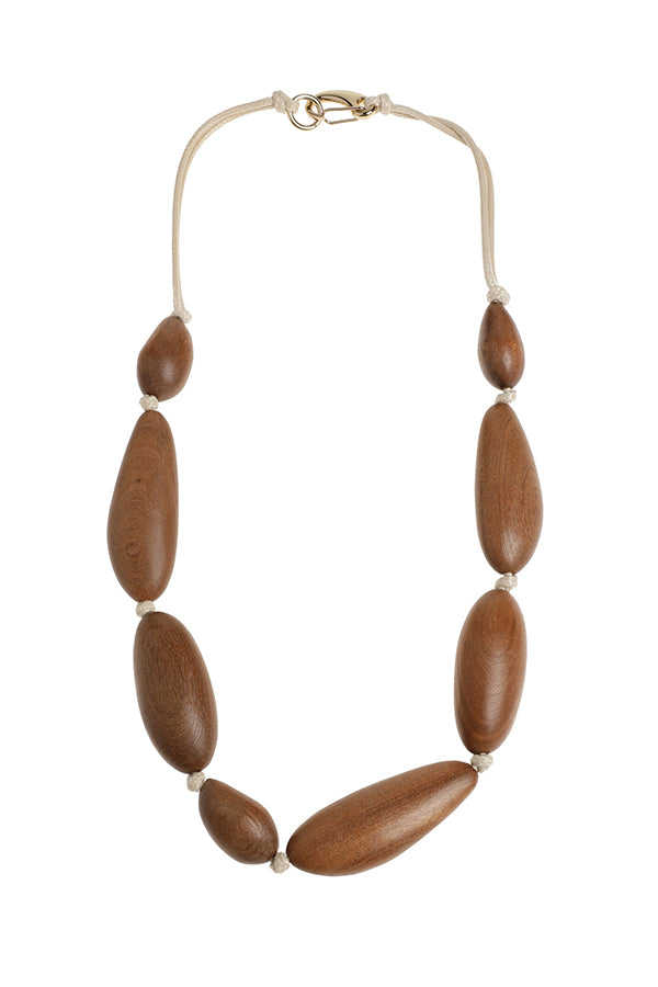 WOODEN BEADED NECKLACE