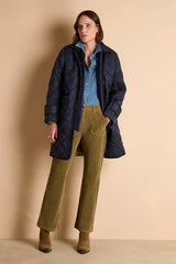 MADDY MIDNIGHT DIAMOND QUILTED COAT