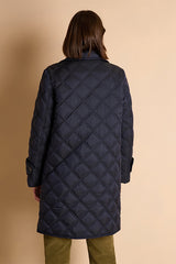 MADDY MIDNIGHT DIAMOND QUILTED COAT