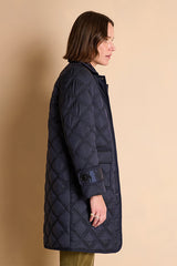 MADDY MIDNIGHT DIAMOND QUILTED COAT