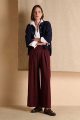 VICTORIA1927 NAVY BLUE SHORT BUTTON-DOWN WOOL JACKET