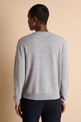 GIGI GREY ROUND BUTTONED NECKLINE CARDIGAN