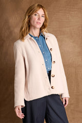 VIENNE BEIGE SHORT BUTTON-DOWN JACKET