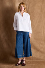 CELESTE WHITE LONG SLEEVE BLOUSE