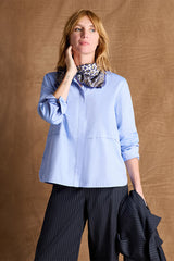 CELESTINE BLUE LONG-SLEEVED SHIRT