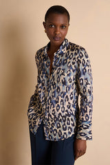 CREATURE BLUE PRINTED LONG-SLEEVED SHIRT