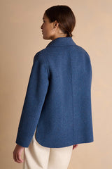 MISTIGRIFFE BLUE SHORT BUTTON-DOWN JACKET