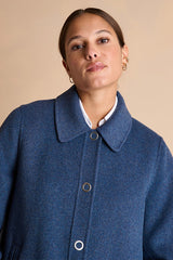 MISTIGRIFFE BLUE SHORT BUTTON-DOWN JACKET