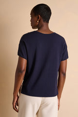 AVATAR BLUE SLEEVES PRINTED SWEATER