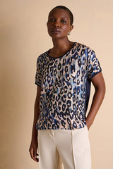 AVATAR BLUE SLEEVES PRINTED SWEATER