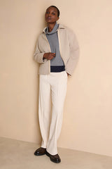 AMSONIA14 GEOMETRIC CONTRAST KNIT SWEATER